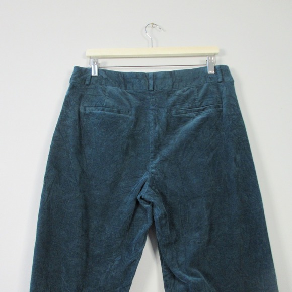 Banana Republic Corduroy Straight Leg Trousers Women Blue 12 Cotton Casual 558 - Picture 8 of 12
